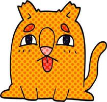 desenho animado doodle gato engraçado vetor