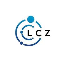 design de logotipo de tecnologia de letra lcz em fundo branco. Letras de iniciais criativas lcz conceito de logotipo. design de letras lcz. vetor