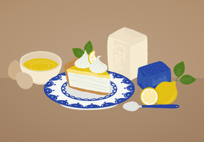 Ilustração da torta de limão do vetor