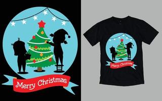 design de camiseta de dia de natal vetor