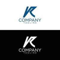 design de logotipo kr e modelos vetoriais premium vetor