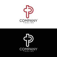 p design de logotipo e modelos vetoriais premium vetor