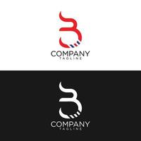 b design de logotipo elegante e modelos vetoriais premium vetor