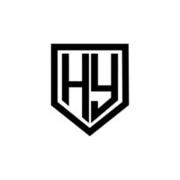 hy carta design de logotipo com fundo branco no ilustrador. logotipo vetorial, desenhos de caligrafia para logotipo, pôster, convite, etc. vetor