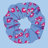 ícone de scrunchies em estilo cartoon. perfeito para salão de cabeleireiro, loja infantil, loja de beleza e moda. vetor