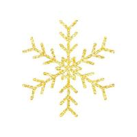 floco de neve de textura de glitter dourados sobre fundo branco para decoração de árvore de natal, vetor, ilustração. vetor