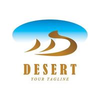 logotipo criativo do deserto com modelo de slogan vetor