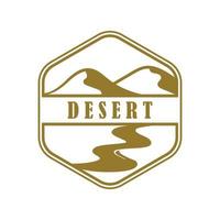 logotipo criativo do deserto com modelo de slogan vetor