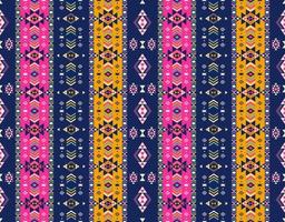 padrão de listras coloridas astecas étnicas. étnico sudoeste colorido asteca listras geométricas sem costura de fundo. uso para tecido, elementos de decoração de interiores étnicos, estofados, embrulhos. vetor