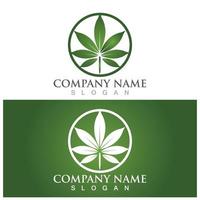 símbolo e ícone de folha de cannabis vetor
