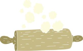 ilustração de cor plana de um rolo de desenho animado vetor