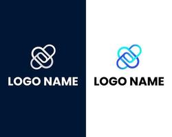 modelo de design de logotipo moderno letra n e d vetor