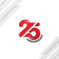 logotipo de aniversário de 25 anos muito legal vetor