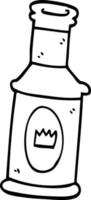 desenho de linha desenho animado bebida alcoólica vetor