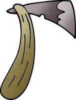 doodle de desenho animado de um machado vetor