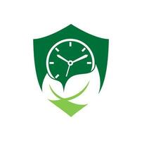 modelo de design de logotipo de vetor de tempo de natureza. tempo de energia e conceito de logotipo de tempo de dieta.