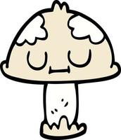 cogumelo bonito doodle dos desenhos animados vetor