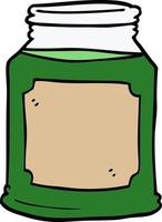 líquido de doodle de desenho animado em uma jarra vetor
