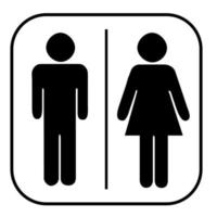 ícone de banheiro unissex. vetor ícone de homem e mulher. ícone de sinal wc. símbolo do banheiro