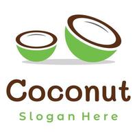 design de logotipo criativo de coco jovem fresco natural. logotipo para produtos.companies e negócios de bebidas de coco. vetor