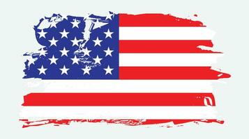 vetor de bandeira americana grunge desbotado colorido