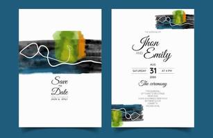 abstrato minimalista pintado à mão para um convite de casamento, cartão postal ou design de capa de brochura vetor