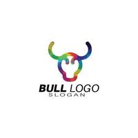cabeça de búfalo touro elegante logotipo símbolo design ilustração vetor para empresa