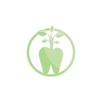 modelo de design de logotipo de vetor de planta dental. modelo de logotipo de vetor de planta dental.