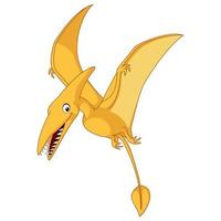 pterossauros de desenho animado em fundo branco vetor