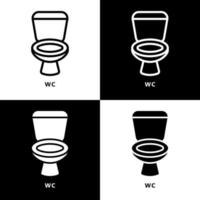 logotipo de vetor de símbolo de banheiro. desenho de ícone de banheiro