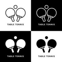 desenho de ícone do esporte de pingue-pongue. logotipo de vetor de símbolo de tênis de mesa