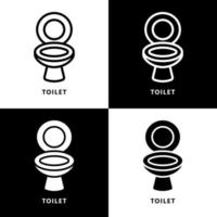 desenho de ícone de banheiro. logotipo de vetor de símbolo de banheiro