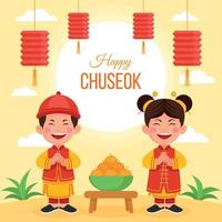 feliz festival chuseok vetor