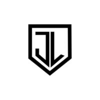 jl carta logotipo design com fundo branco no ilustrador. logotipo vetorial, desenhos de caligrafia para logotipo, pôster, convite, etc. vetor