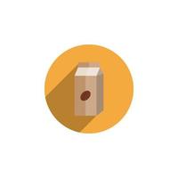 vetor de pacote de café para apresentação de ícone de símbolo de site