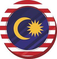 vetor de bandeira malaia desenhado à mão, vetor ringgit malaio desenhado à mão