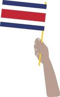 vetor de bandeira da costa rica desenhado à mão, vetor de cólon costa-riquenho desenhado à mão