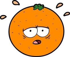 personagem de desenho animado laranja vetor