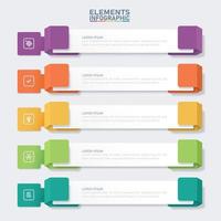 modelo de elementos de infográfico banner colorido vetor