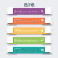 modelo de elementos de infográfico colorido vetor