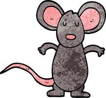 rato de rabisco de desenho animado vetor