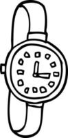 relógio de desenho de linha vetor