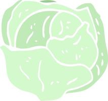 doodle de desenho animado alface orgânica vetor