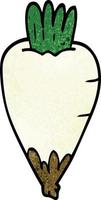 vegetal de raiz de doodle de desenho animado vetor