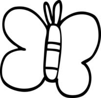 desenho de linha desenho de borboleta vetor