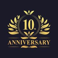 Logotipo do 10º aniversário vetor