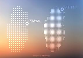 Pontos livres do vetor de Qatar e mapa de pixel