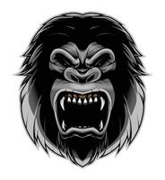 o design de ilustração vetorial gorillaz com raiva vetor