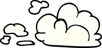 desenhos animados doodle nuvens brancas fofas vetor