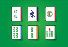 Quadrado de sorte mahjong vetor